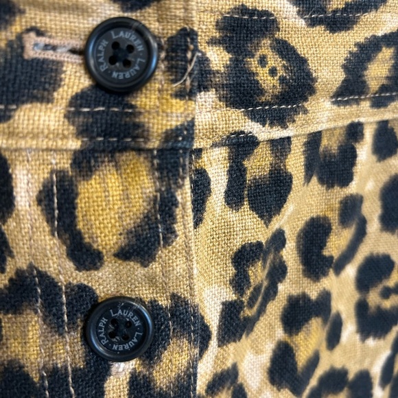 Lauren Ralph Lauren 8 EUC Linen and cotton cheetah skirt in EUC - Picture 4 of 14